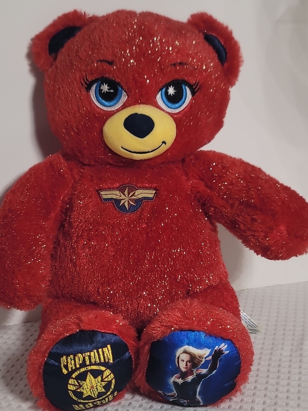 Captain Marvel Red Plush Bear - Kids Toy